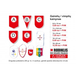 Gairelės gaminamos pagal užsakymą
