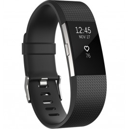 Fitbit Charge 2 Black Silver - Large