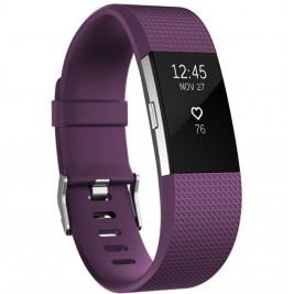 Fitbit Charge 2 Plum Silver - Large