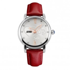 SKMEI 9095CL Rose Dial Black Band 