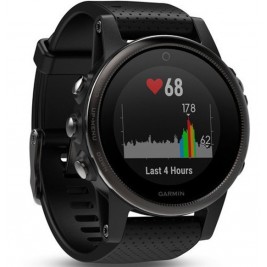 Garmin Fenix 5S Sapphire - Slate grey with black band 