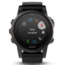 Garmin Fenix 5S Sapphire - Slate grey with black band 