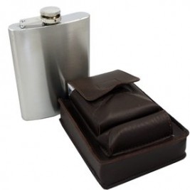 Gertuvė plieninė 240ml odiniame dėkle WA-8KS, SV-3025975
