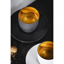 Puodelis espresso kavai su lėkštute dovanų dėžutėje Cosmo WHITE