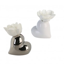 Vaza Lovely, keraminë/baltos spalvos 11,5/13cm