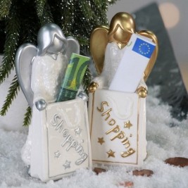 Taupyklė angelas, porcelianinė baltos/auksinės spa