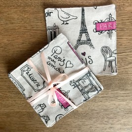 Stalo padėkliukų rink., 4vnt (10x10cm) „Paris