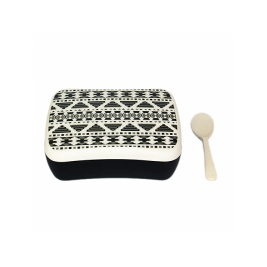 Dėžutė užkandžiams 17x12x6cm „AZTEC white black