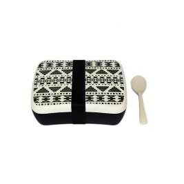Dėžutė užkandžiams 17x12x6cm „AZTEC white black Dėžutė užkandžiams 17x12x6cm „AZTEC white black