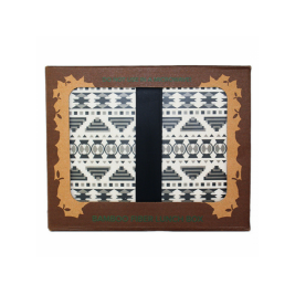 Dėžutė užkandžiams 17x12x6cm „AZTEC white black Dėžutė užkandžiams 17x12x6cm „AZTEC white black