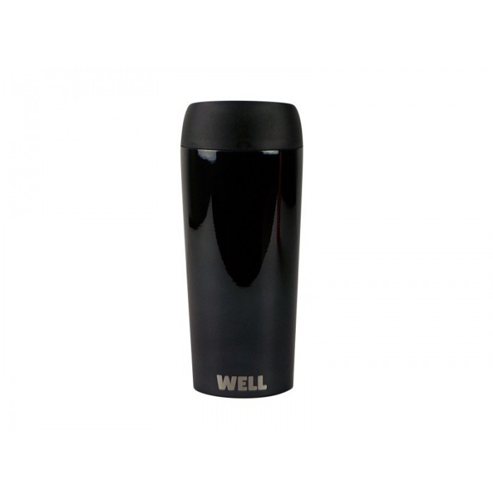 Kelioninis puodelis 450ml „WELL BLACK CHROME Kelioninis puodelis 450ml „WELL BLACK CHROME